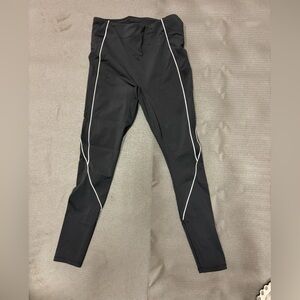 Fabletics Black Leggings with White Accents